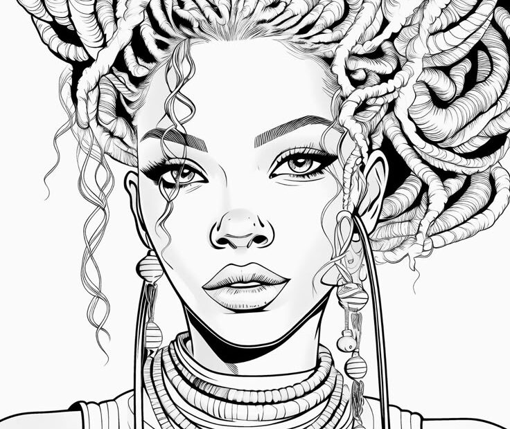 10 Black Woman Coloring Pages African American Coloring Pages Adult