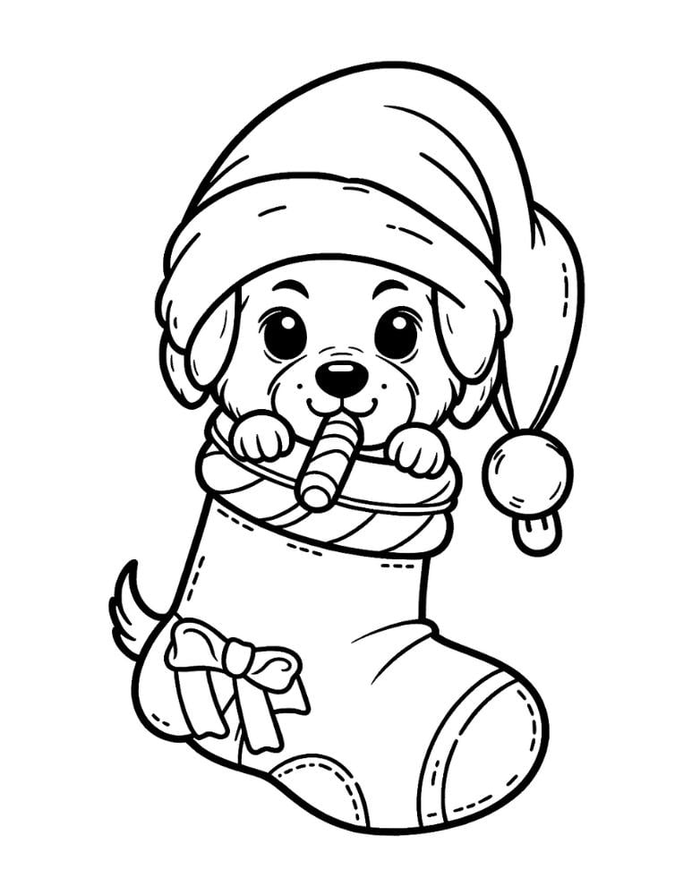 10 Christmas Dog Coloring Pages Free Printable Bratz Coloring