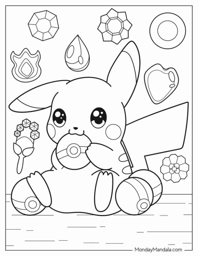 10 Pikachu Cute Pokemon Coloring Pages KoloringPages 10 Pikachu Cute Pokemon Coloring Pages KoloringPages