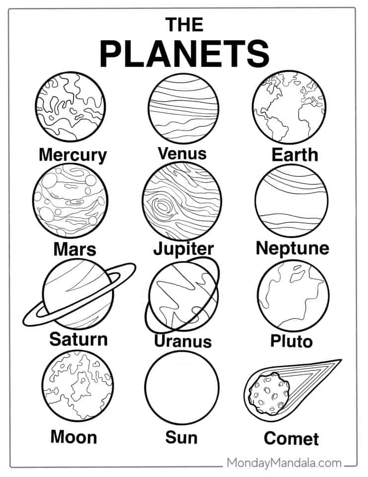 10 Solar System Printable Coloring Pages KoloringPages