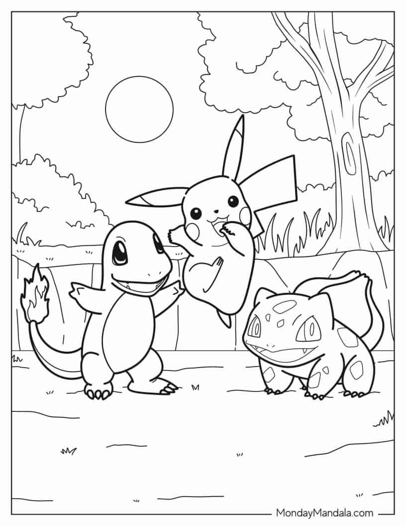 100 Pokemon Coloring Pages Free PDF Printables Pokemon Coloring 