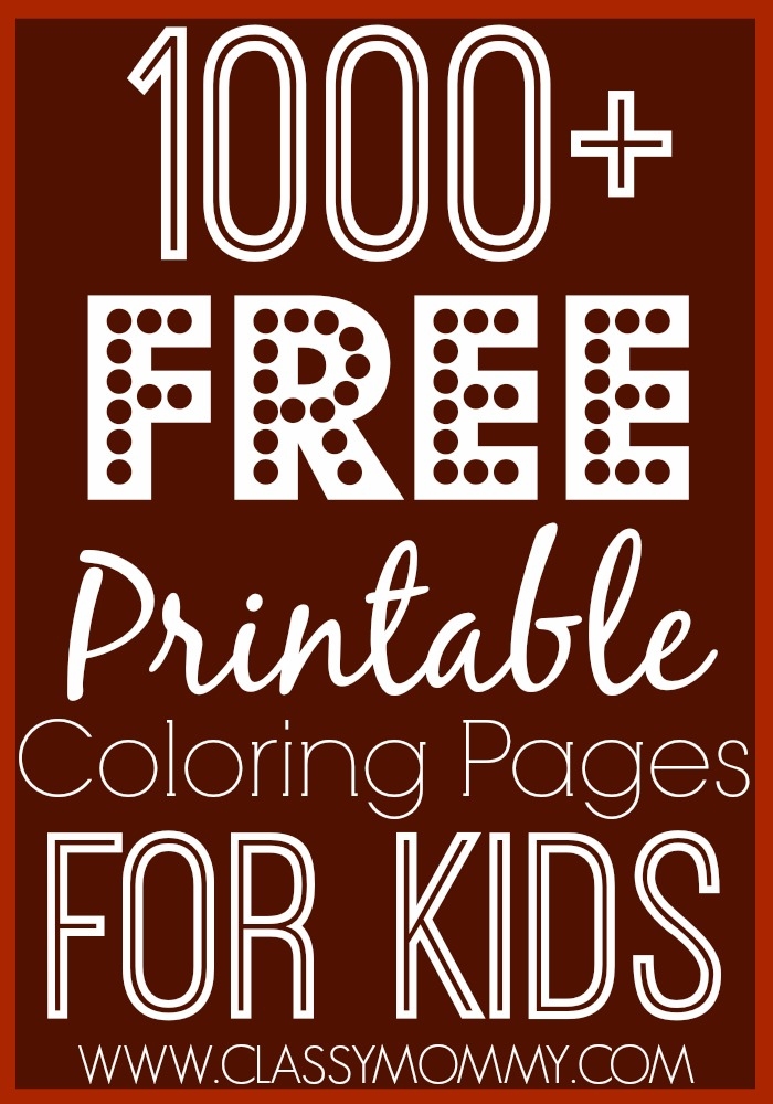 1000 Free Printable Coloring Pages For Kids