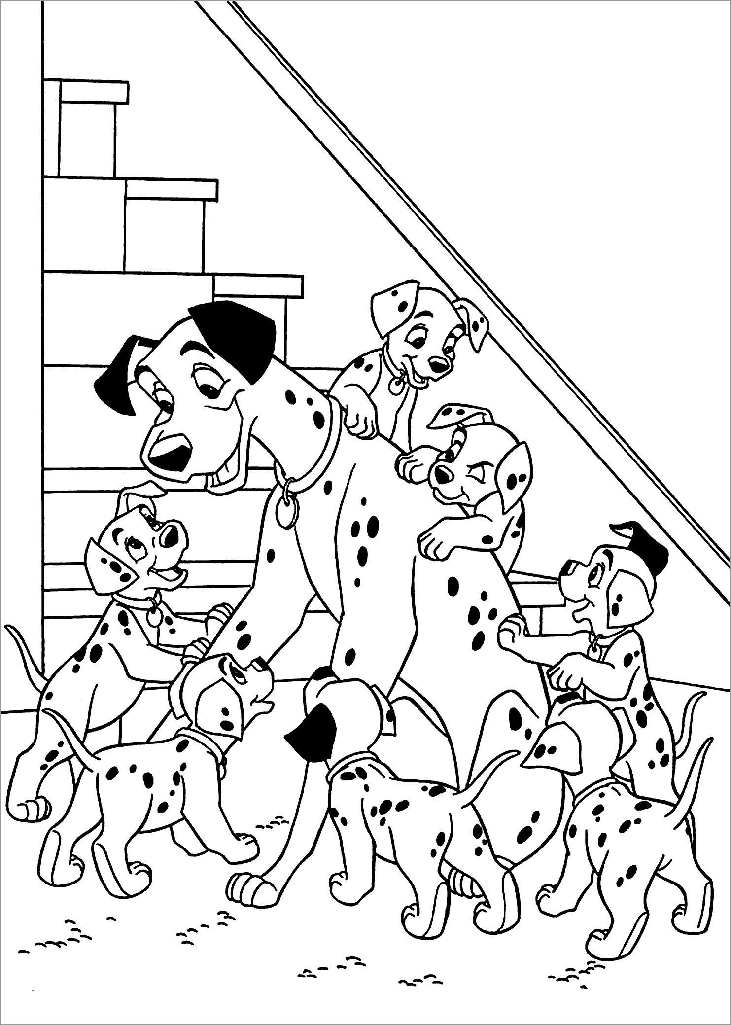 101 Dalmatians Puppies Coloring Pages ColoringBay