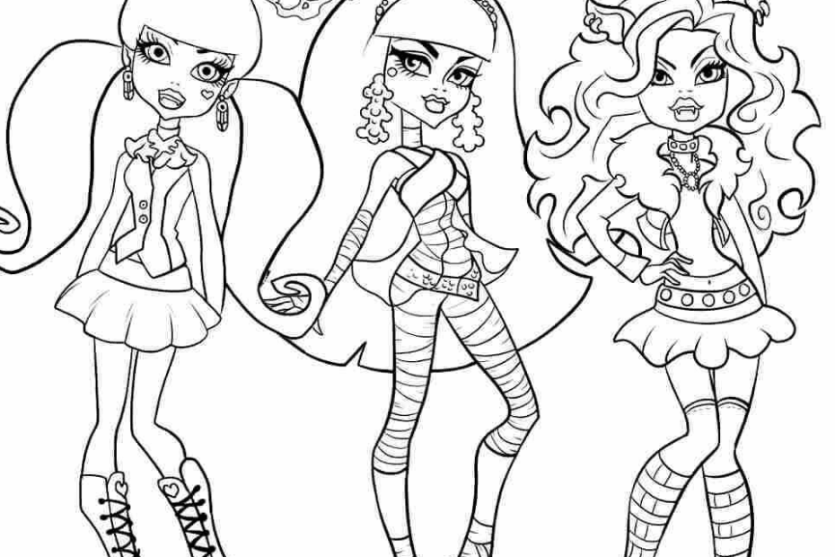 101 Monster High Coloring Pages ColoringPagesOnly