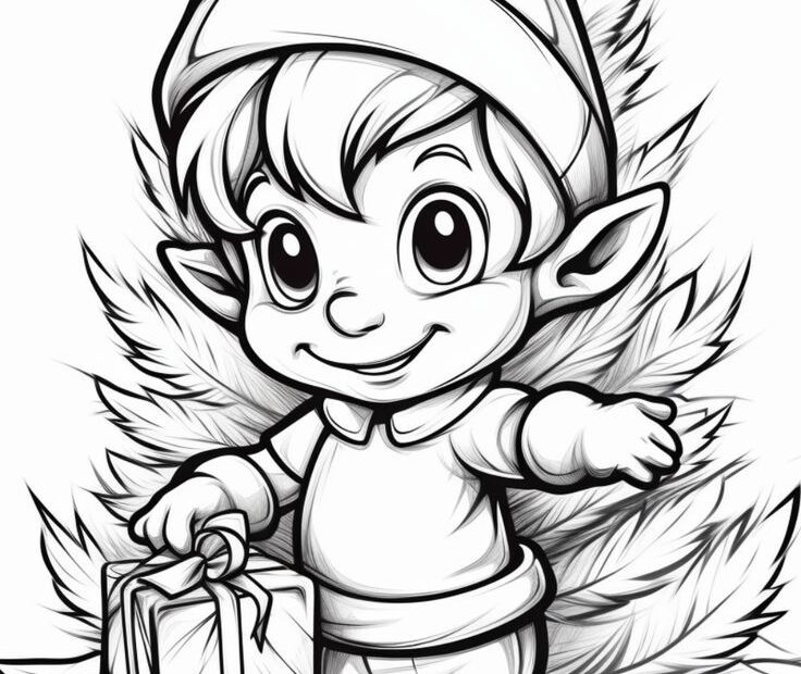11 Free Printable Christmas Elf Coloring Pages For Kids Christmas