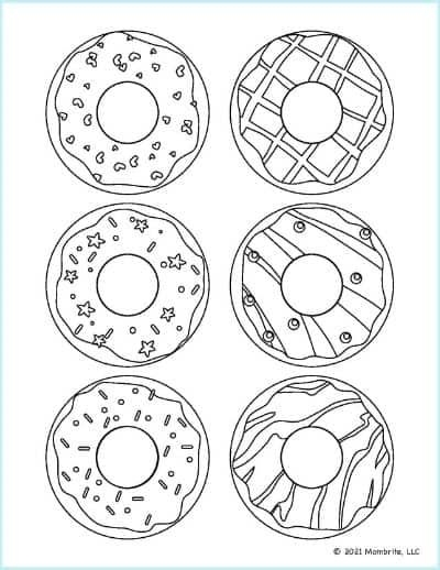 11 Free Printable Donut Coloring Pages Donut Coloring Page Coloring