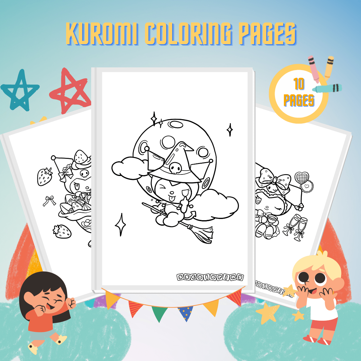 Kuromi coloring pages print Kuromi coloring pages print