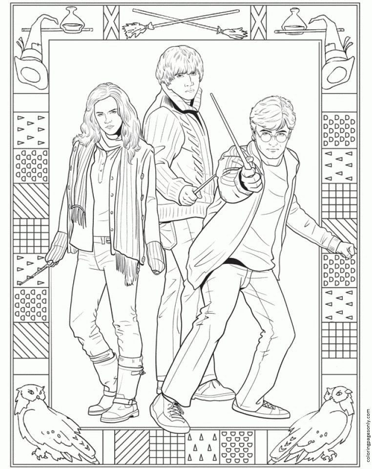 Harry Potter coloring pages realistic