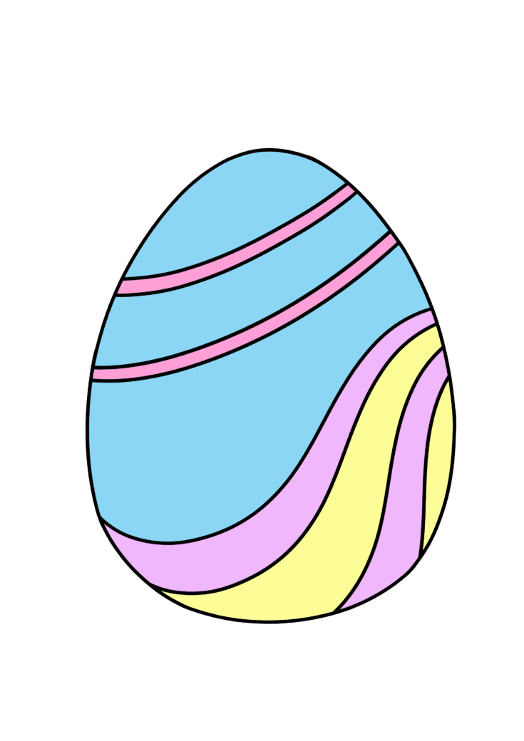 12 Free Printable Colored Easter Eggs 12 Free Printable Colored Easter Eggs