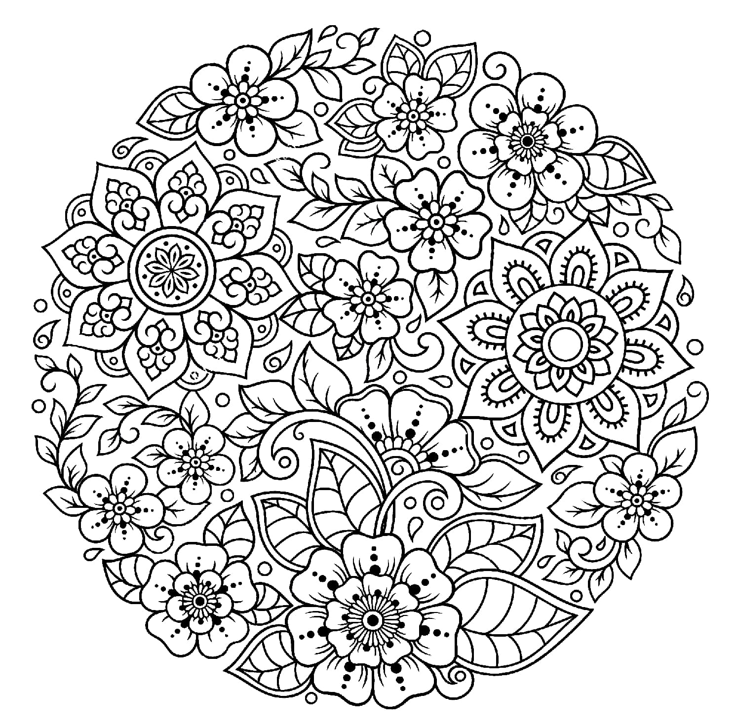 15 Flower Mandala Printable Coloring Page Porn Sex Picture