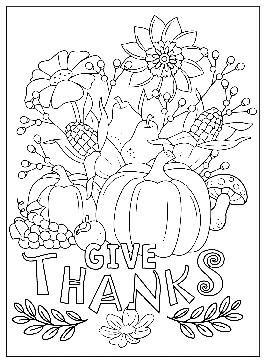 15 Free Printable Thanksgiving Coloring Pages Coloring Pages
