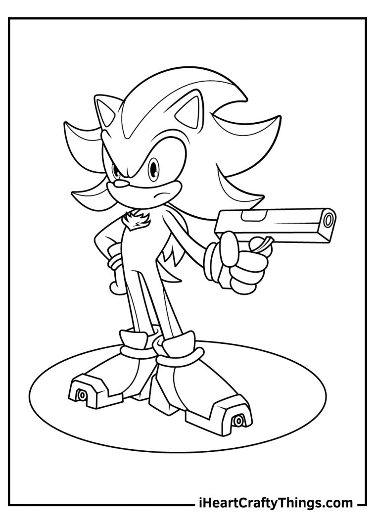 15 Shadow Sonic The Hedgehog Coloring Pages Free Printable 