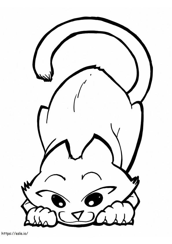 1585040168 Playful Kitty Coloring Page 1585040168 Playful Kitty Coloring Page