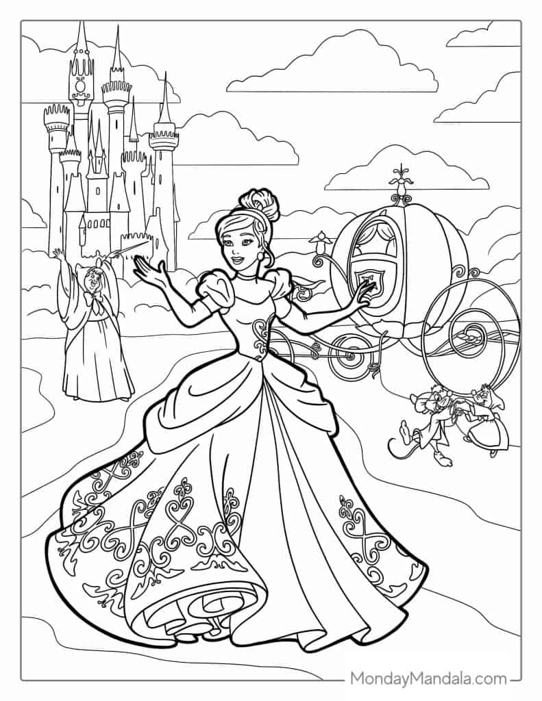 18 Coloring Sheets Cinderella NikelNicayla 18 Coloring Sheets Cinderella NikelNicayla