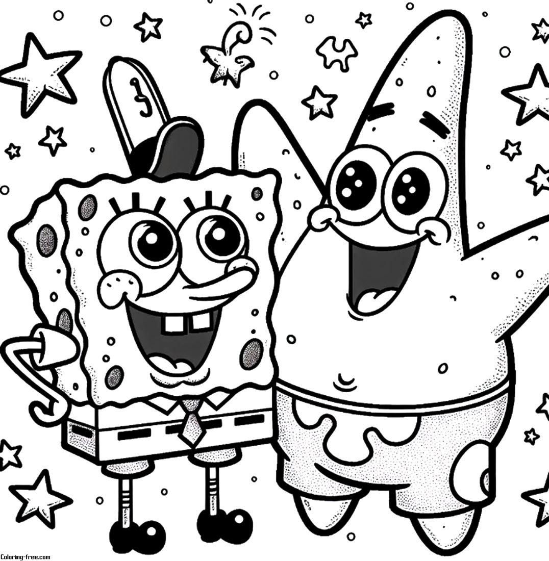 coloring pages spongebob and patrick