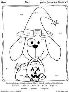 1St Grade Halloween Coloring Pages Halloween Math Halloween Math