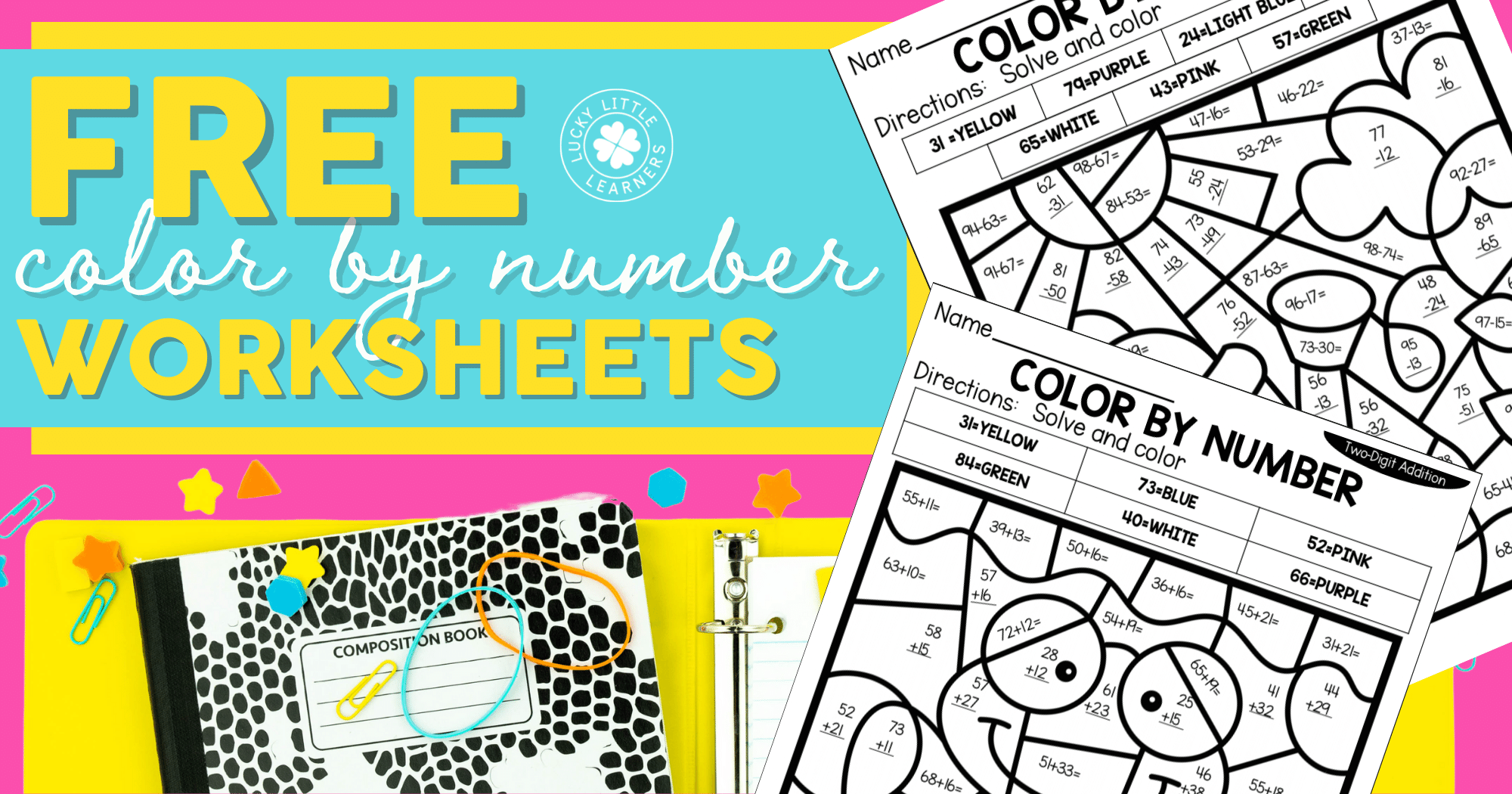 2 Digit Addition Color By Number Worksheets Infoupdate