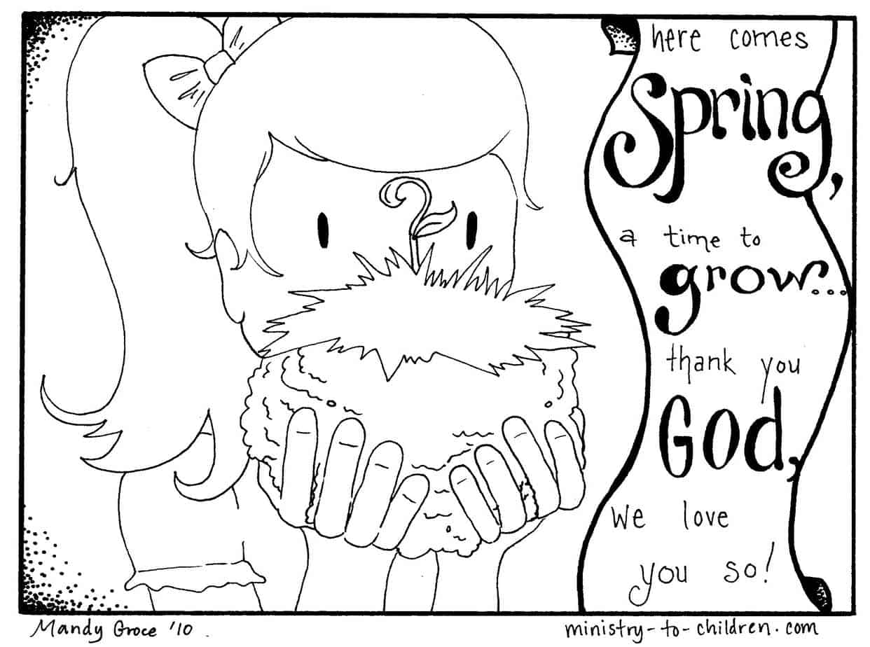free color pages for spring free color pages for spring