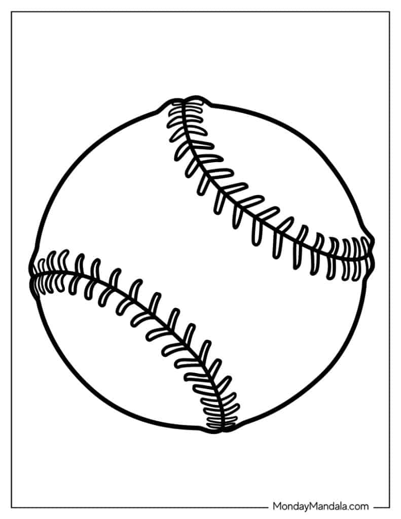 20 Baseball Coloring Pages Free PDF Printables 