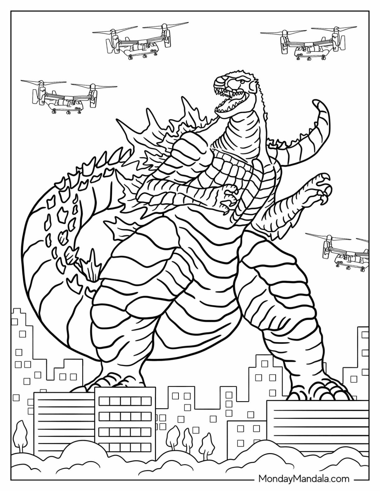 20 Godzilla Coloring Pages Free PDF Printables 20 Godzilla Coloring Pages Free PDF Printables