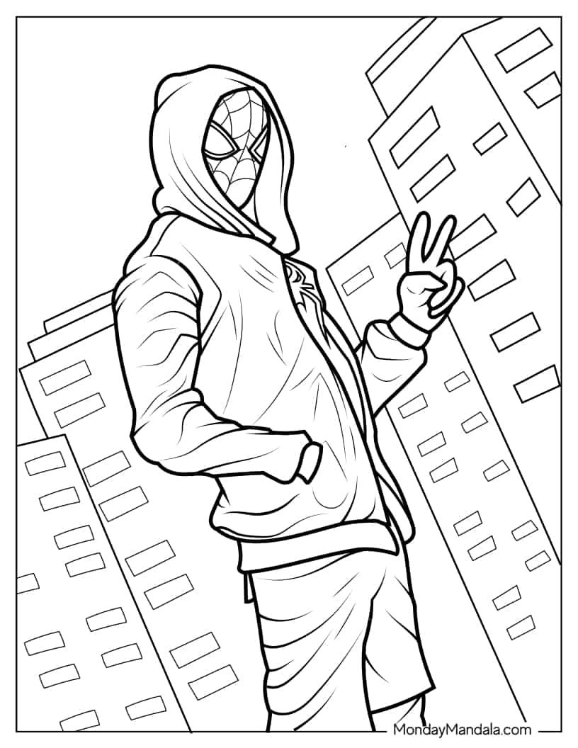 20 Miles Morales Coloring Pages Free Pdf Printables Artofit