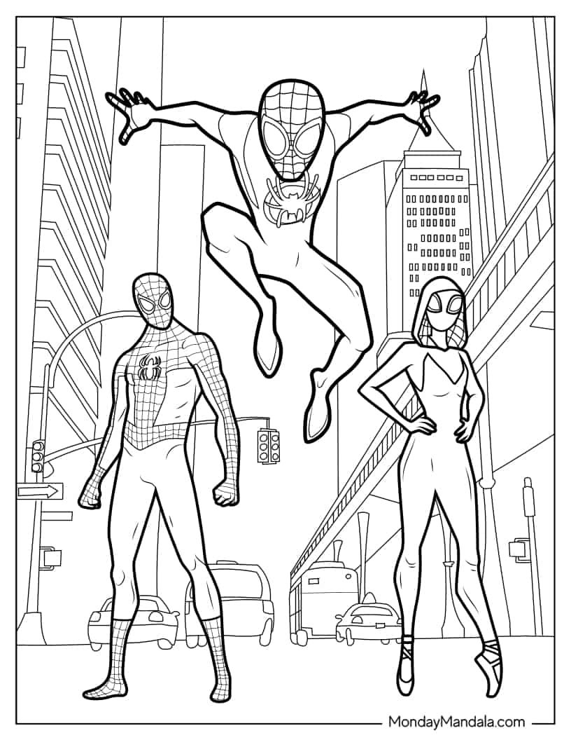 20 Miles Morales Coloring Pages Free PDF Printables Spiderman 