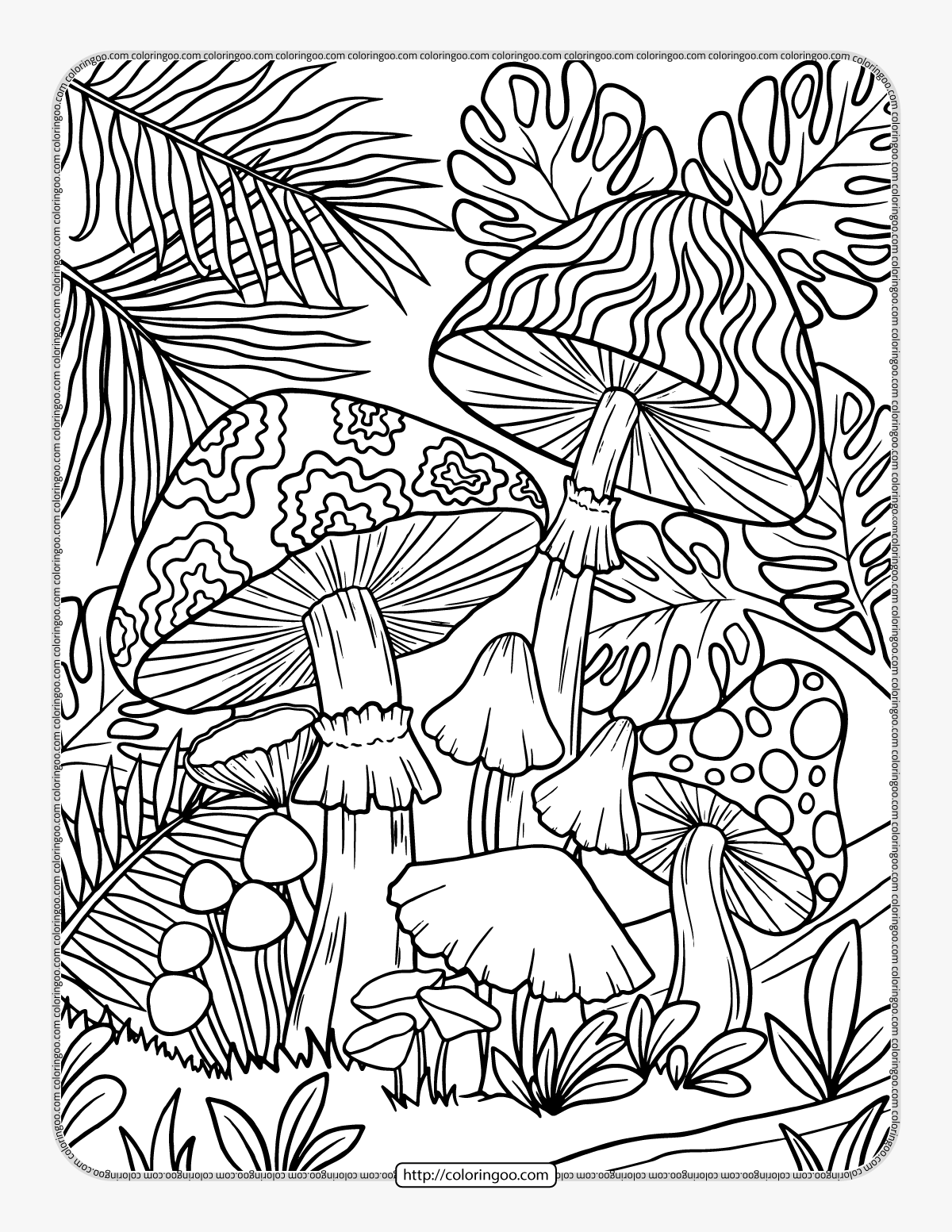 20 Mushroom Coloring Pages All Free Pdf Printables 