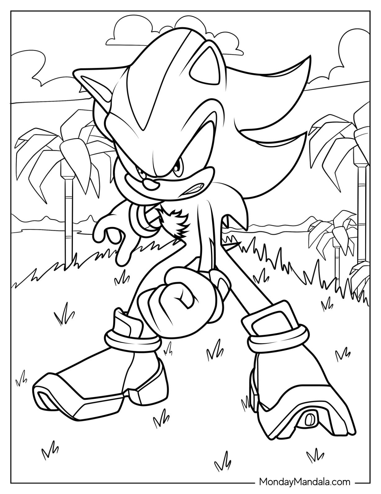free shadow sonic coloring pages free shadow sonic coloring pages