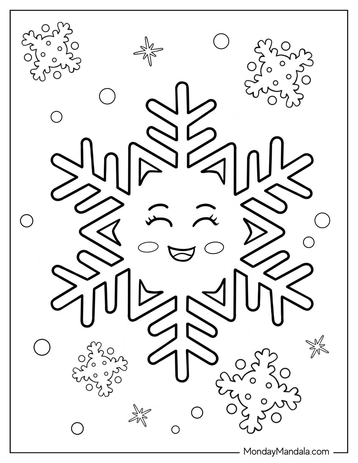 snowflake coloring sheet printable