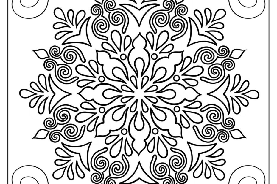 20 Snowflake Coloring Pages Free PDF Printables