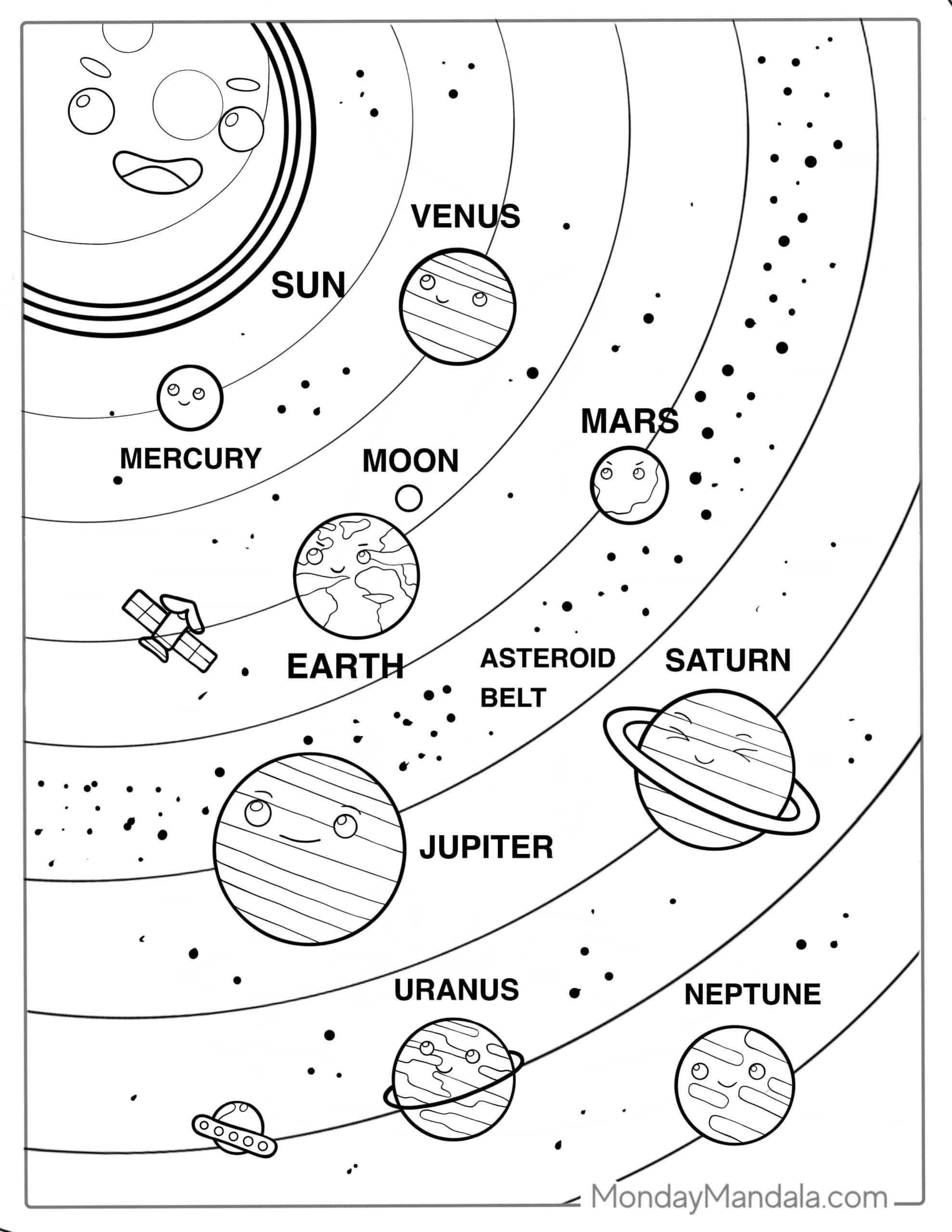 20 Solar System Coloring Pages Free Pdf Printables Artofit