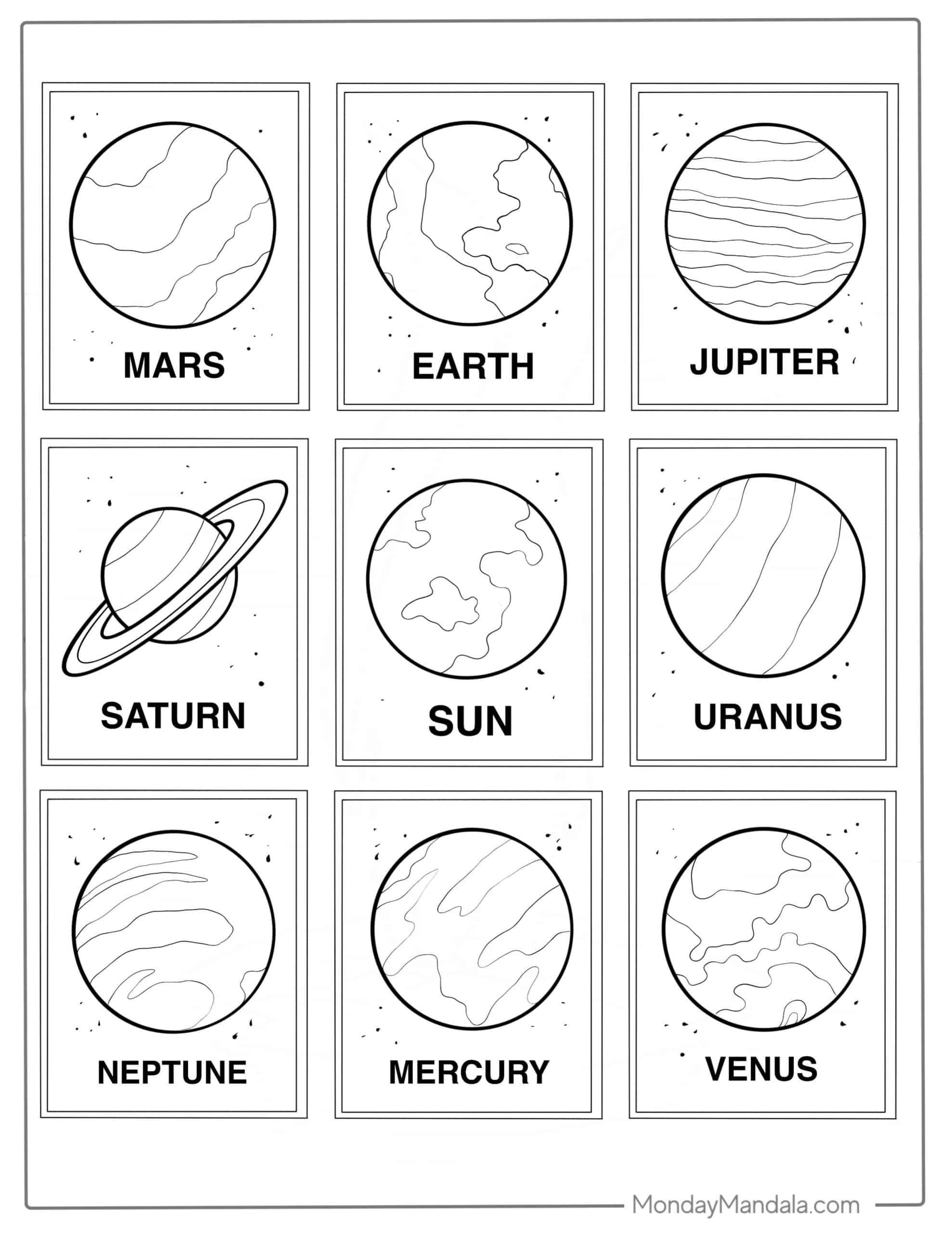 free printable solar system pdf
