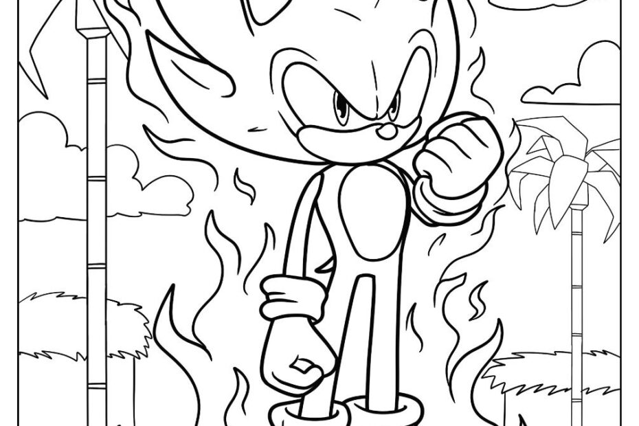 20 Super Sonic Coloring Pages Free PDF Printables Detailed Coloring
