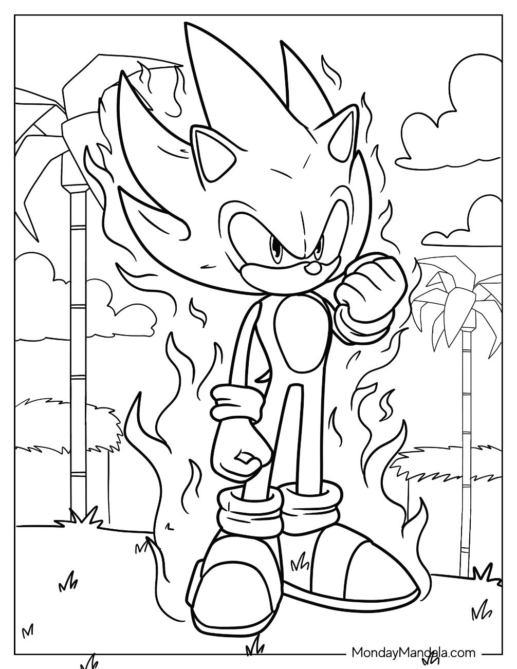 20 Super Sonic Coloring Pages Free PDF Printables Detailed Coloring 