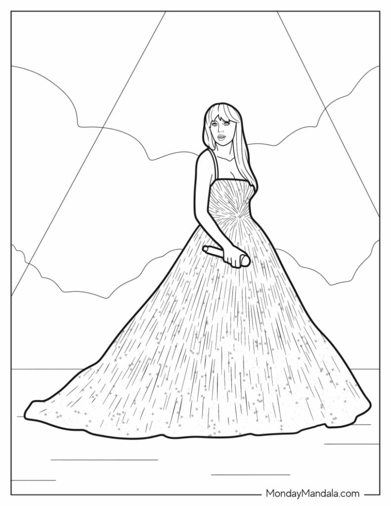 20 Taylor Swift Coloring Pages Free PDF Printables 