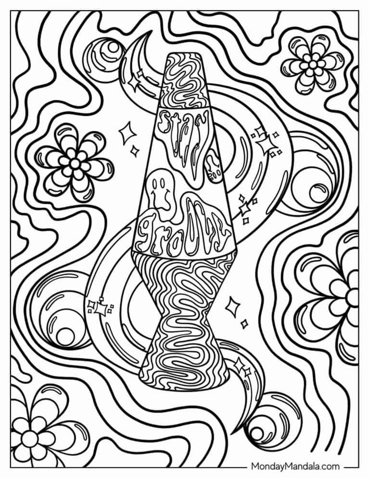 20 Trippy Coloring Pages Free PDF Printables Abstract Coloring 