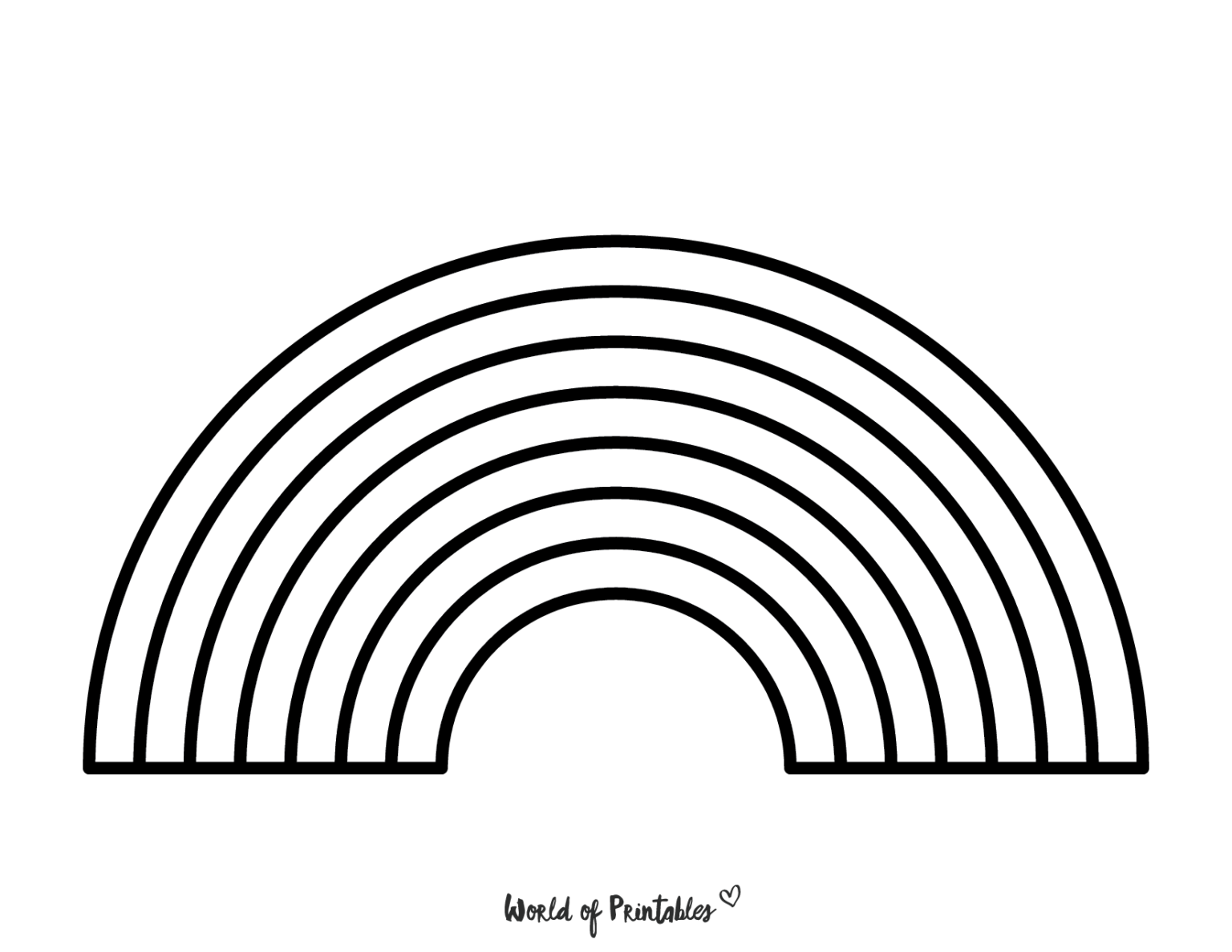 rainbow coloring sheet printable