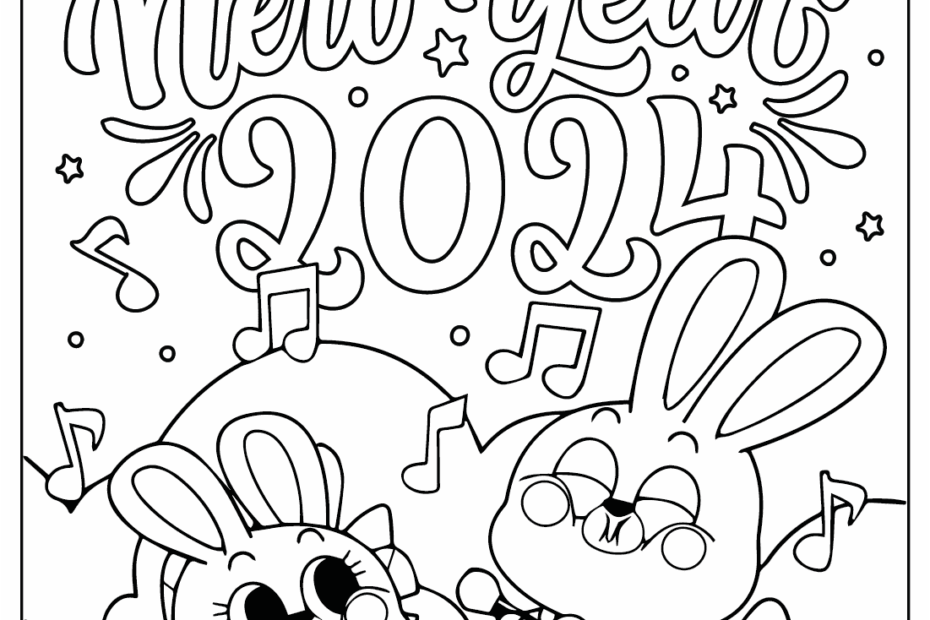 22 Free Printable Happy New Year 2024 Coloring Pages New Year