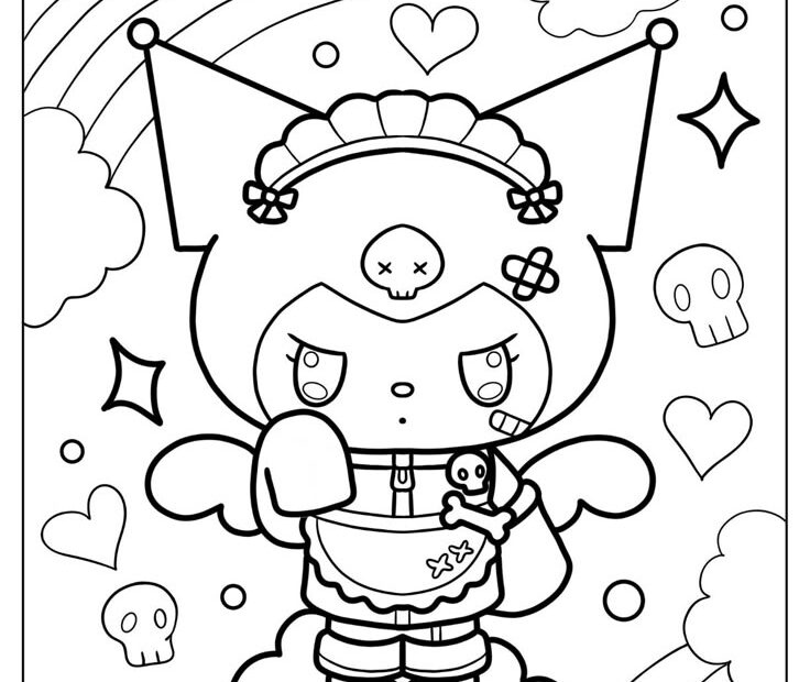22 Kuromi Coloring Pages Free PDF Printables Hello Kitty Colouring