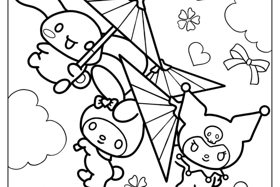 22 Kuromi Coloring Pages Free PDF Printables Hello Kitty Colouring