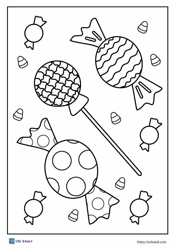 23 Free Candy Coloring Pages Printable PDF ESL Vault 23 Free Candy Coloring Pages Printable PDF ESL Vault