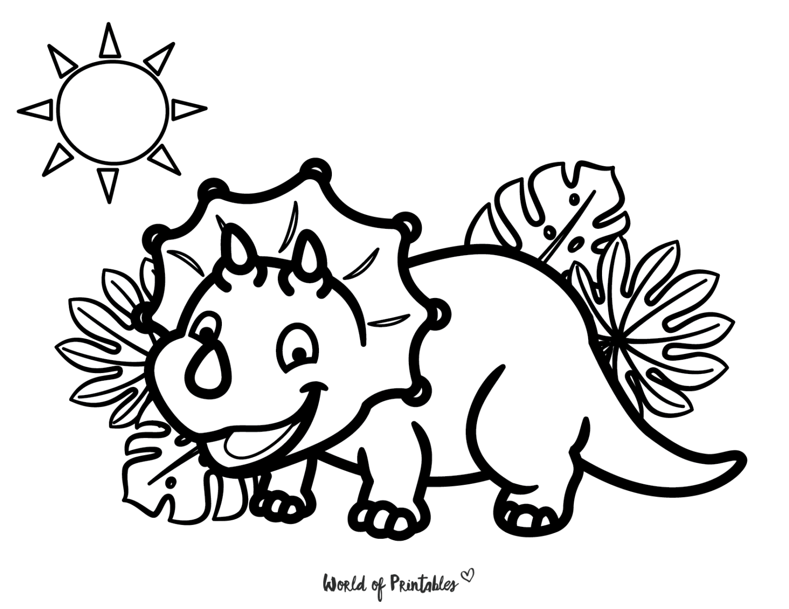 free printable dinosaur coloring sheet