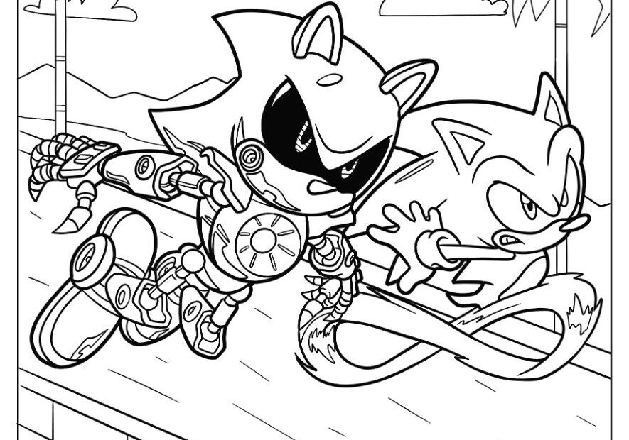 24 Metal Sonic Coloring Pages Free PDF Printables