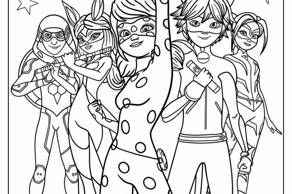 24 Miraculous Ladybug Coloring Page JenniElayna