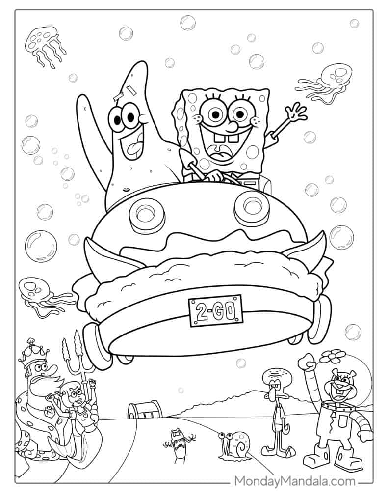 free printable spongebob coloring page free printable spongebob coloring page