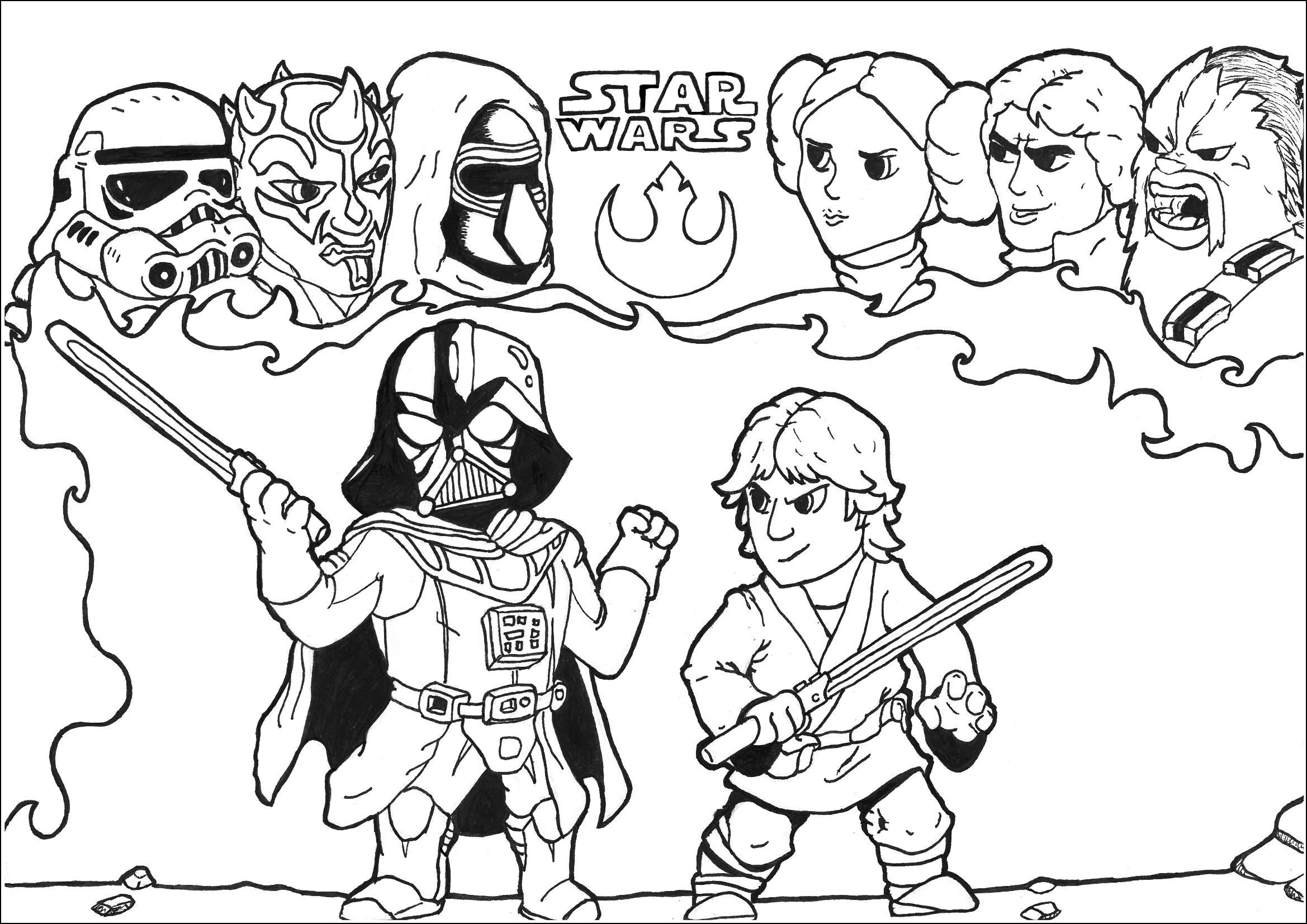 coloring pages printable Star Wars coloring pages printable Star Wars