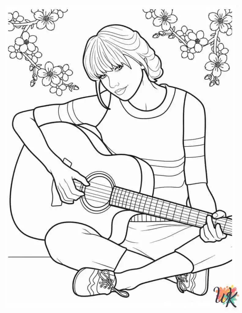 25 Taylor Swift Coloring Pages For Kids ColoringPagesWK