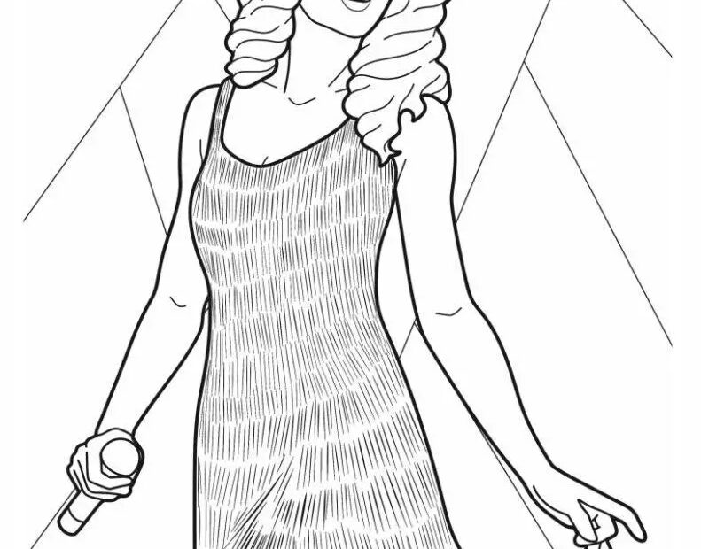 25 Taylor Swift Coloring Pages For Kids ColoringPagesWK