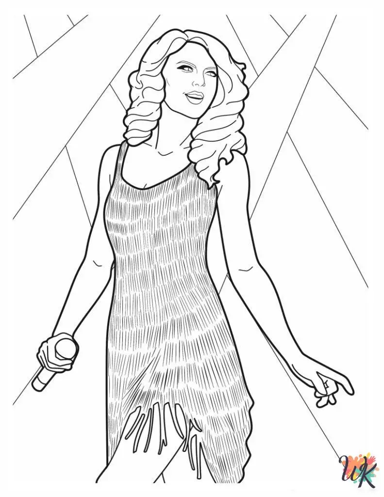 25 Taylor Swift Coloring Pages For Kids ColoringPagesWK