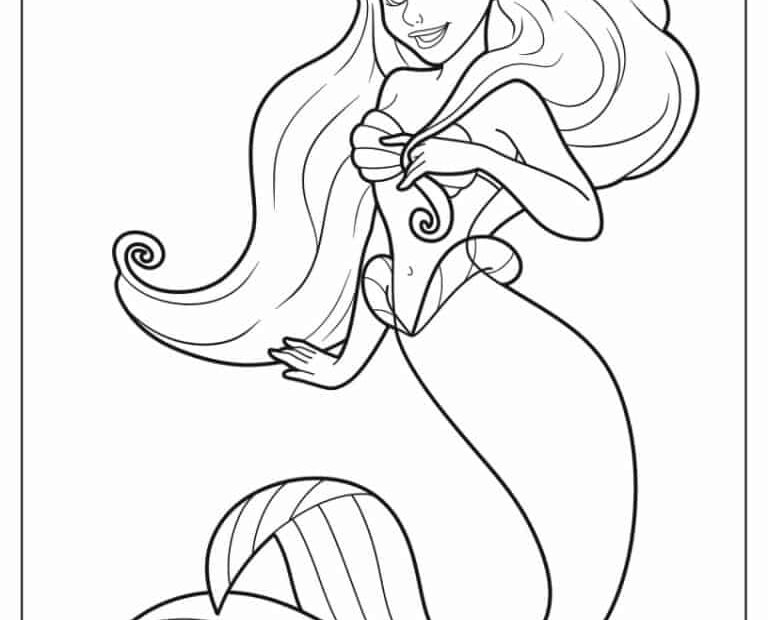 28 Ariel Coloring Pages Free PDF Printables